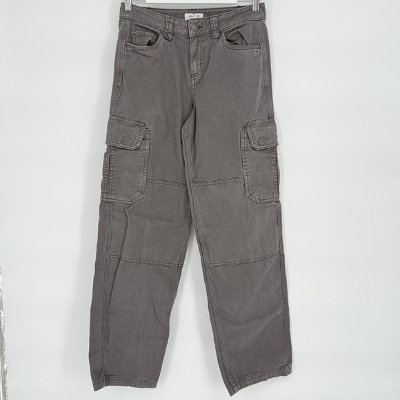 Garage Pants - Garage Y2K Gray Cargo Pants Utility Pocket Low‎ Rise Size 01